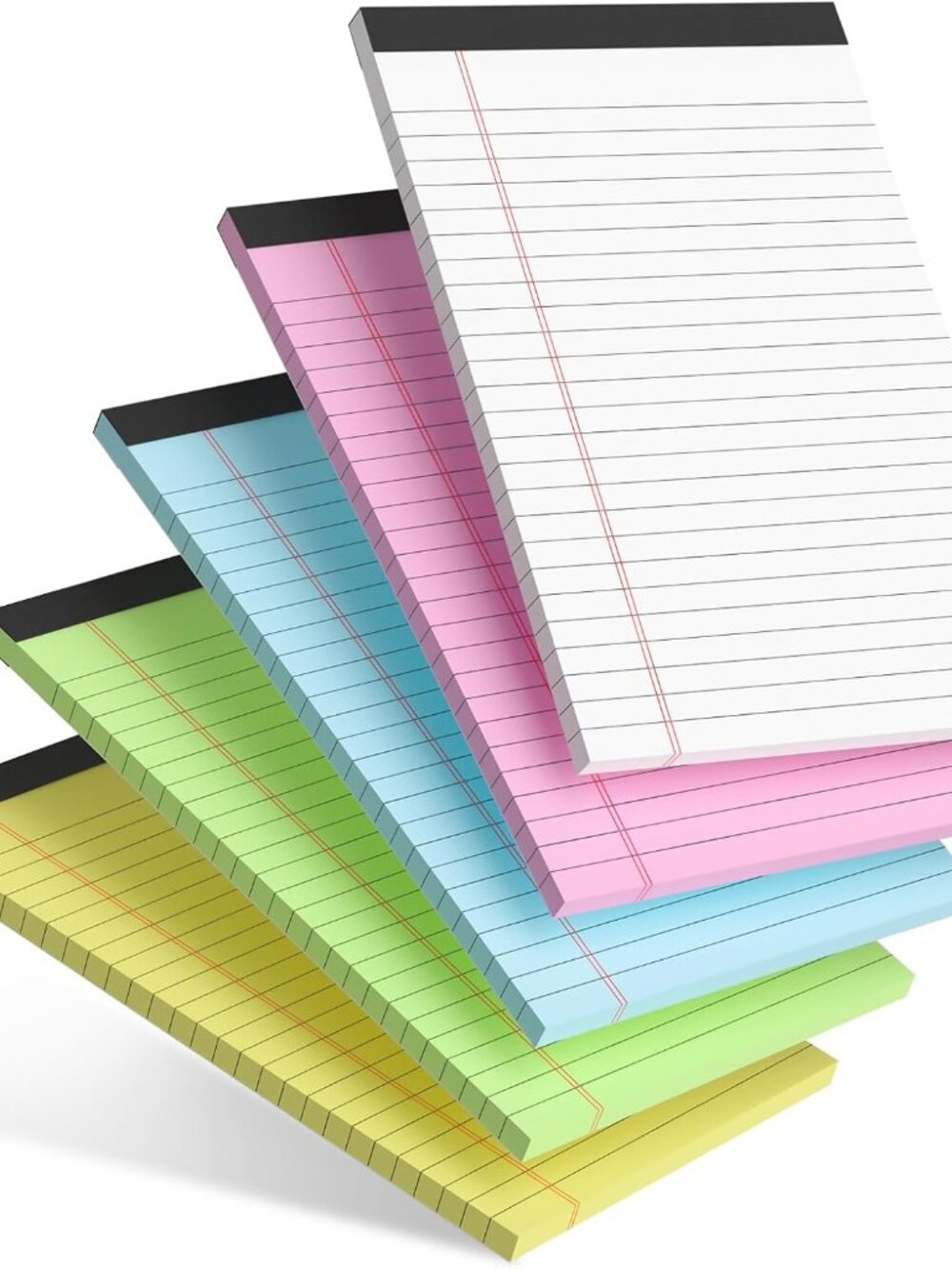 5pcs Small Note Pads 5x8 Notebook College Ruled Legal Pads Color Notepads 5 Pack